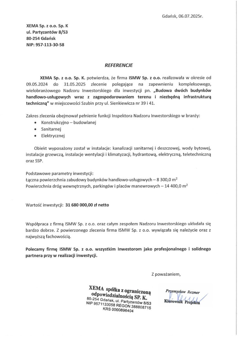 Wieczorek Referencje Szubin